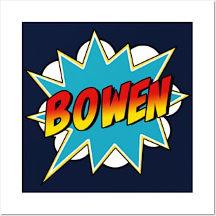 Boys Bowen Name Superhero Comic Book Posters and Art